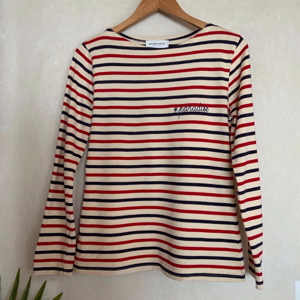 Anthropologie Maison Labiche Paradise Striped Mariniere Top